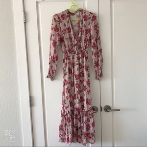 Rosy midi dress (also perfect for pregnancy!)